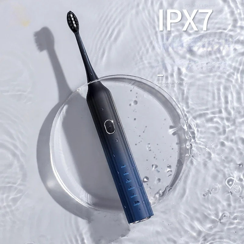 Teeth Whitening Diy - Elektrische Schallzahnbürste mit 5 Modi, USB-Ladegerät,