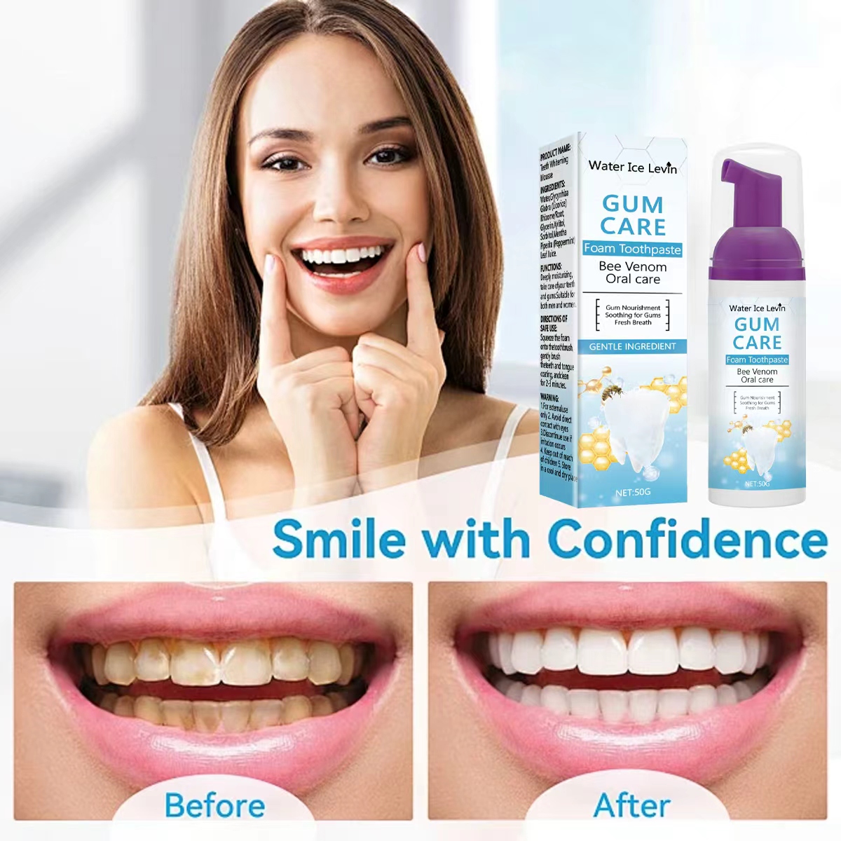 Water Ice Levin Gum Care Schau – Teeth Whitening Xylitol Gum Bewertung und Preis