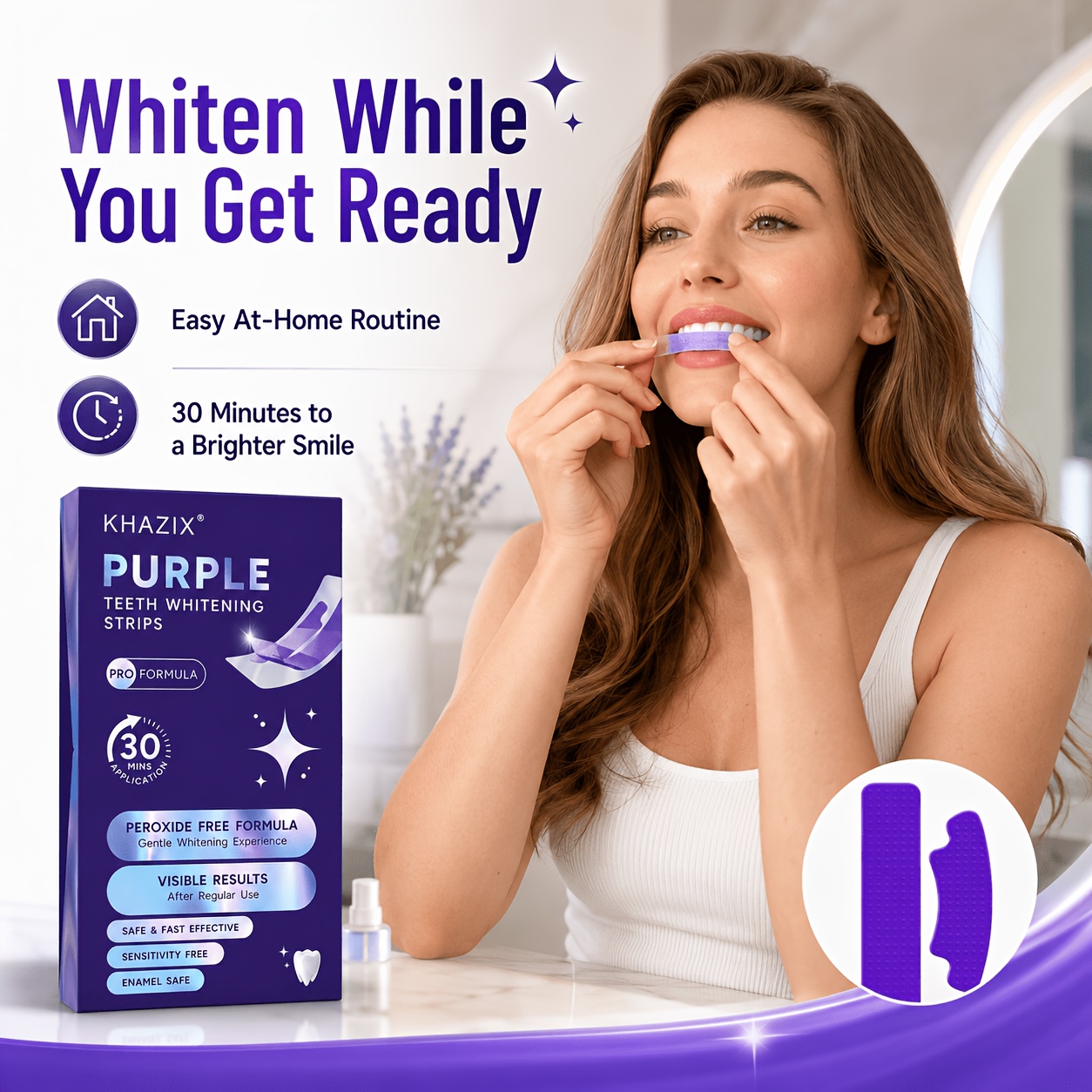 1/10 Paar violette Zahnaufhell – Teeth Whitening Street Bewertung und Preis